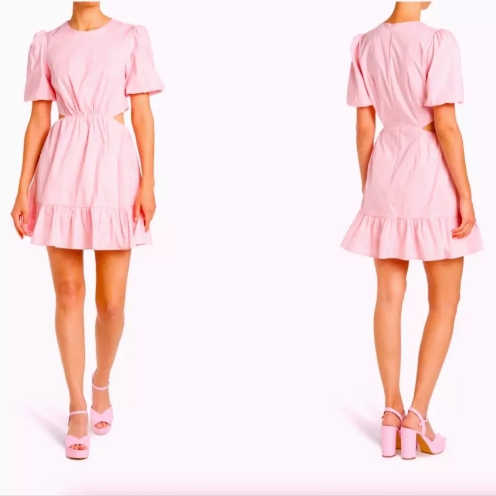 WAYF Puff Sleeve Side Cutout Minidress NWOT - Picture 9 of 16